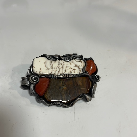 Handmade Jewelry - Hand made stone brooch